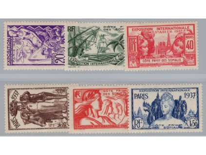 Somálsko (francouzské) 1937, Mi. 142-7, x Výstava