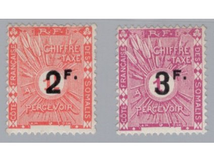 Somálsko (francouzské) Doplatní 1927, Mi. P9-10, xx