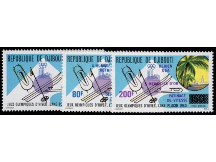 Džibuti 1980, Mi. 265 + 271-2, xx Zimní olympijské hry