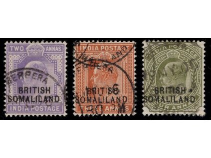 Somálsko (Britské) 1903, Mi. 16-18, O 2 - 4 A