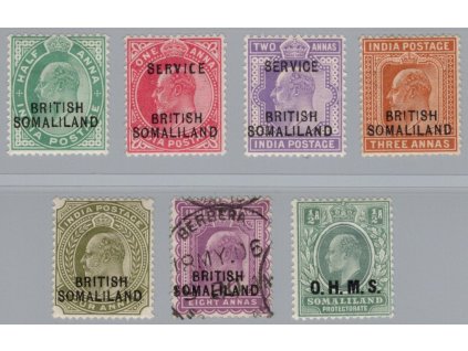 Somálsko (Britské) 1903, x/O, sestava 7 ks