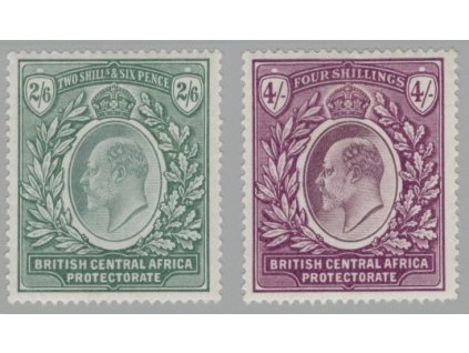 Britská střední Afrika 1903, Mi. 64-5, x 2,6 - 4 s