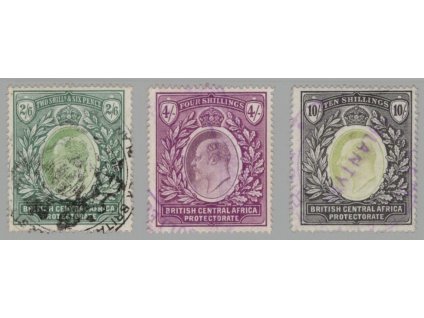 Britská střední Afrika 1903, Mi. 64-6, O 2,6 - 10 s, fiskální O