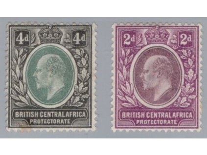 Britská střední Afrika 1903, Mi. 60-1, x 2 a 4 d, vl - sleva!