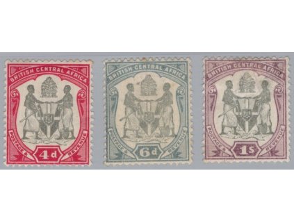Britská střední Afrika 1897, Mi. 44-6, x 4 d - 1 s, těžší x - sleva!