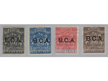 Britská střední Afrika 1891, Mi. 4-6, x 6 d - 1 s, těžké x, 1 d zdarma