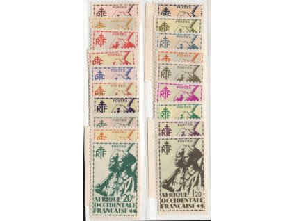 Francouzská Západní Afrika 1945, Mi. 4-22, xx Vojáci