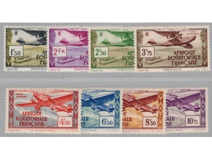 Francouzská rovníková Afrika 1937, Mi. 67-74, x Letecké