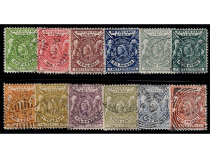 Britská východní Afrika 1896, Mi. 58-69, O 0,5 d - 2 R