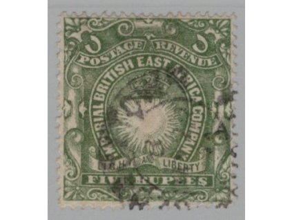 Britská východní Afrika 1890, Mi. 21, O 5 R, koncovka