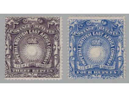 Britská východní Afrika 1890, Mi. 19-20, x 3 a 4 R