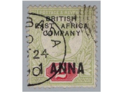 Britská východní Afrika 1890, Mi. 2, O 1 A / 2 d, dv - sleva