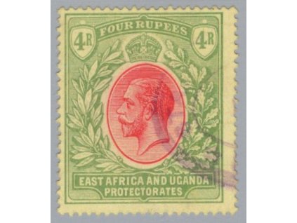 Britská východní Afrika a Uganda 1912, Mi. 54, O 4 R, fiskální O
