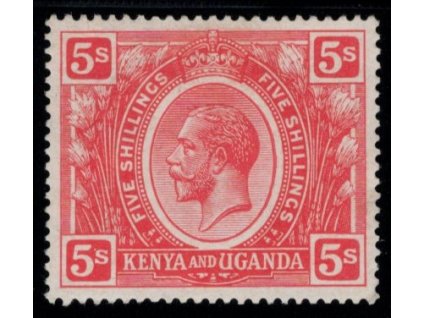 Keňa a Uganda 1922, Mi. 15, x 5 s, reparovaný lep