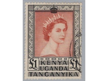 K.U.T. (Keňa, Uganda, Tanganika) 1954, Mi. 105, O 1 L