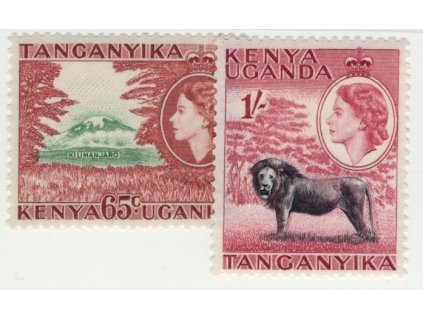 K.U.T. (Keňa, Uganda, Tanganika) 1954, Mi. 99-100, xx 65 c a 1 s