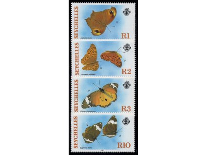 Seychely 1987, Mi. 629-32, xx Motýli