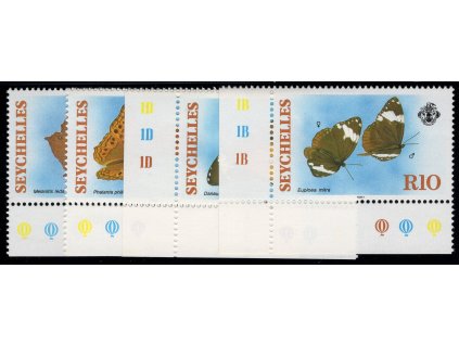 Seychely 1987, Mi. 629-32, xx Motýli