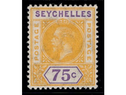 Seychely 1912, Mi. 71, xx 75 c