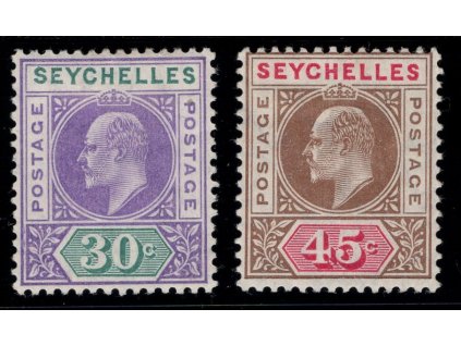 Seychely 1906, Mi. 58-9, x 30 a 45 c