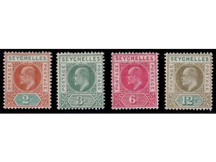 Seychely 1906, Mi. 52-5, x 2 - 12 c, těžší x