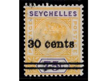 Seychely 1901, Mi. 34, x 30 c / 75 c