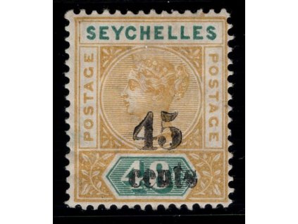 Seychely 1893, Mi. 12, x 45 c / 48 c, vada lepu