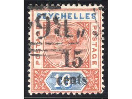 Seychely 1893, Mi. 11 I. TD, O 15 c / 16 c