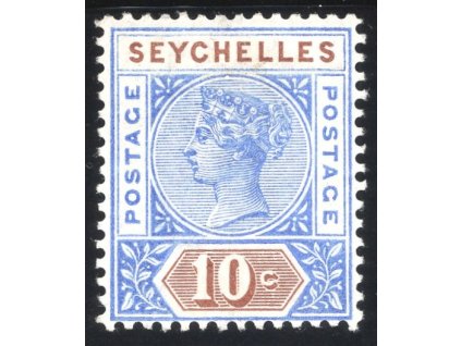 Seychely 1890, Mi. 4 II, x 10 c