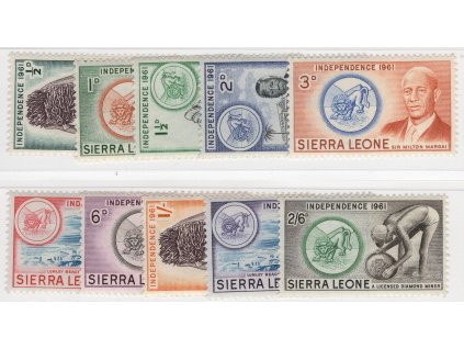 Sierra Leone 1961, Mi. 189-98, xx 0,5 d - 2,6 s
