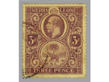 Sierra Leone 1912, Mi. 92, O 3 d Slon