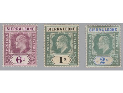 Sierra Leone 1904, Mi. 63-5, x 6 d - 2 s