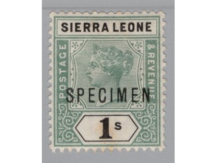 Sierra Leone 1896, Mi. 33, x 1 s SPECIMEN, vada - sleva!