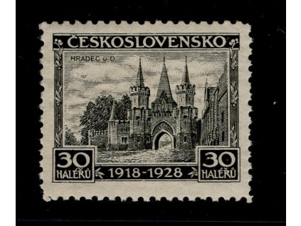 ČSR I 1928, Pof. 233B, xx 30 h Jubilejní, Řz 12 1/4