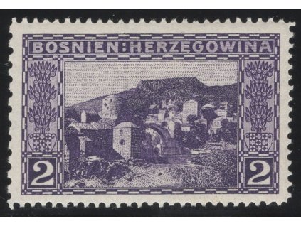 Rakousko - Bosna a Hercegovina 1906, Mi. 30, x 2 h, Řz 12:12:12:9