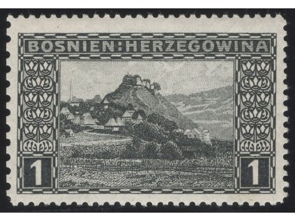 Rakousko - Bosna a Hercegovina 1906, Mi. 29, xx 1 h, Řz 12:12:12:9