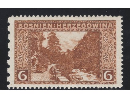 Rakousko - Bosna a Hercegovina 1906, Mi. 33, x 6 h, Řz 12:12:12:6