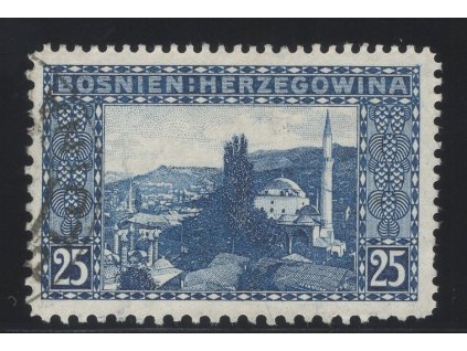 Rakousko - Bosna a Hercegovina 1906, Mi. 36, O 25 h, Řz 12:12:10:10