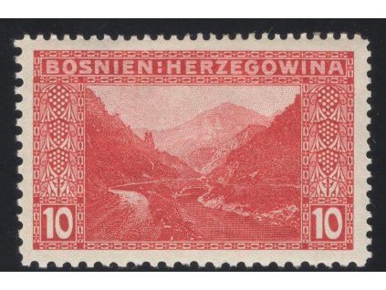 Rakousko - Bosna a Hercegovina 1906, Mi. 34, x 10 h, Řz 12:12:10:10