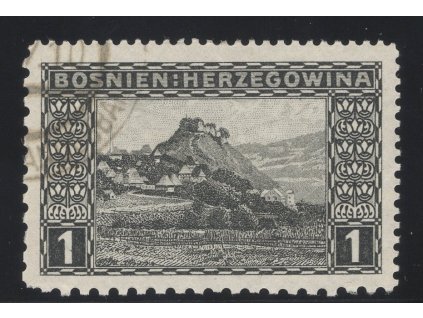 Rakousko - Bosna a Hercegovina 1906, Mi. 29, O 1 h, Řz 12:12:9:9