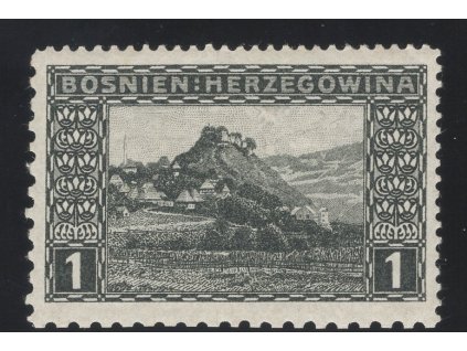 Rakousko - Bosna a Hercegovina 1906, Mi. 29, xx 1 h, Řz 12:12:9:9