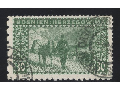 Rakousko - Bosna a Hercegovina 1906, Mi. 37, O 30 h, Řz 12:12:9:6
