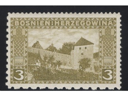 Rakousko - Bosna a Hercegovina 1906, Mi. 31, xx 3 h, Řz 12:12:6:9
