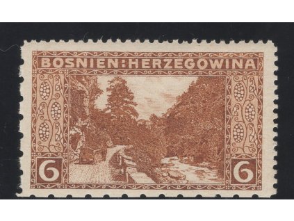 Rakousko - Bosna a Hercegovina 1906, Mi. 33, xx 6 h, Řz 12:12:6:6