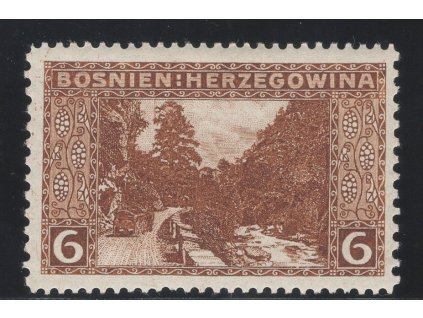 Rakousko - Bosna a Hercegovina 1906, Mi. 33, x 6 h, Řz 12:10:12:10