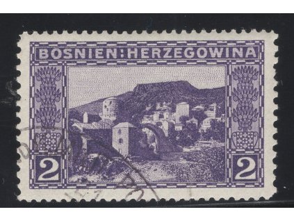 Rakousko - Bosna a Hercegovina 1906, Mi. 30, O 2 h, Řz 12:10:12:10