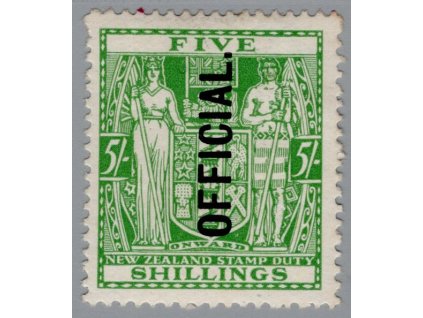 Nový Zéland Služební 1943, Mi. 70A, x 5sh (vl)