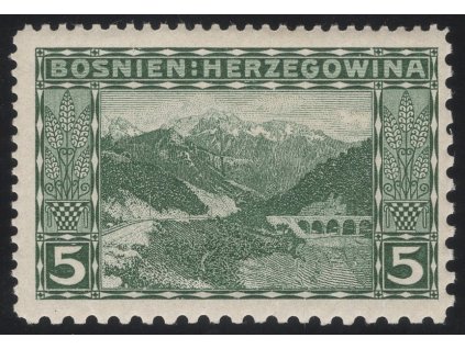 Rakousko - Bosna a Hercegovina 1906, Mi. 32, xx 5 h, Řz 12:9:9:12