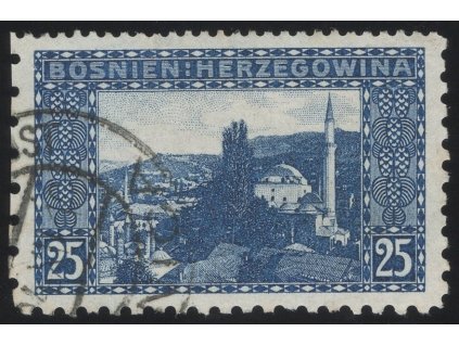 Rakousko - Bosna a Hercegovina 1906, Mi. 36, O 25 h, Řz 12:9:9:6