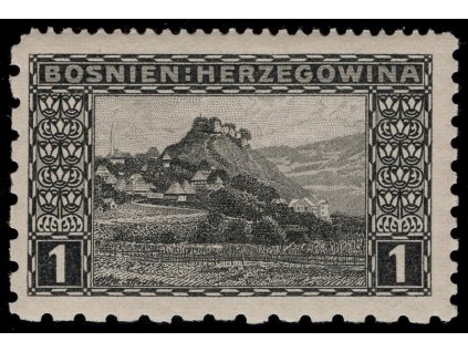 Rakousko - Bosna a Hercegovina 1906, Mi. 29, x 1 h, Řz 12:9:6:6